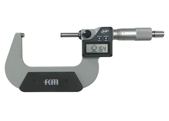 IP65 Protected 50-75mm Digital Outside Micrometer with LCD Display and 0.001mm Resolution