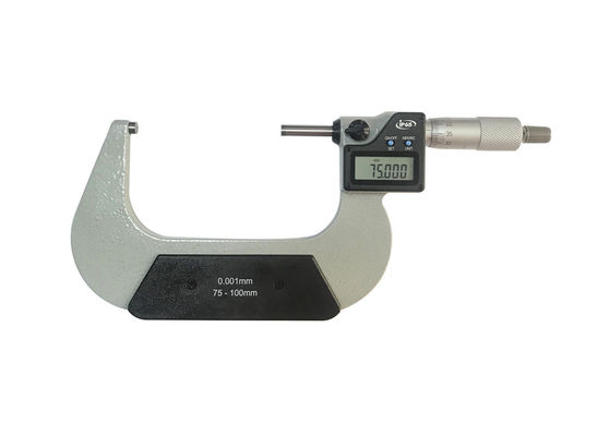 High Accuracy IP65 Protected 75-100mm Digital Outside Micrometer with Carbide Measuring Faces