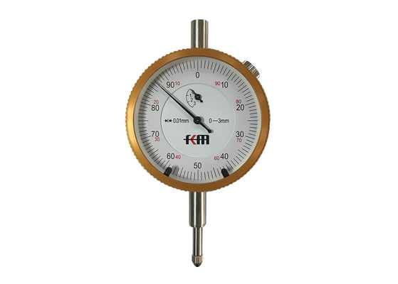 High Precision Dial Indicator CNC Lath Tool with 0-3mm Range with Golden Color Bezel