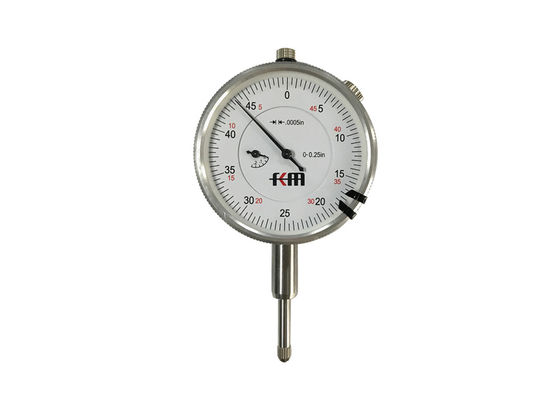 0-0.25" Range, 0-50 Dial Reading, 0.0005" Graduation Inch Dial Indicator Machine Tools