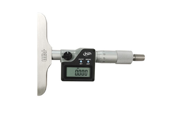 Digital Depth Micrometer 0-300mm with Interchangeable Rods for Wide Measurement