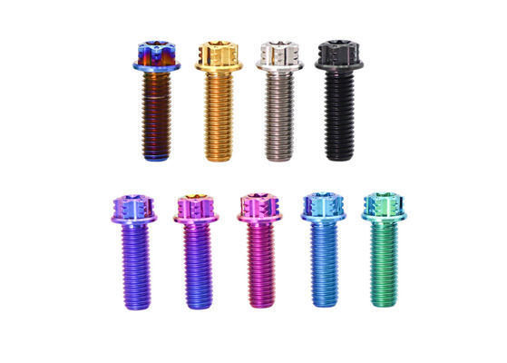 Anodized Titanium Torx Screws Perfect for Motorcycles Bicycles