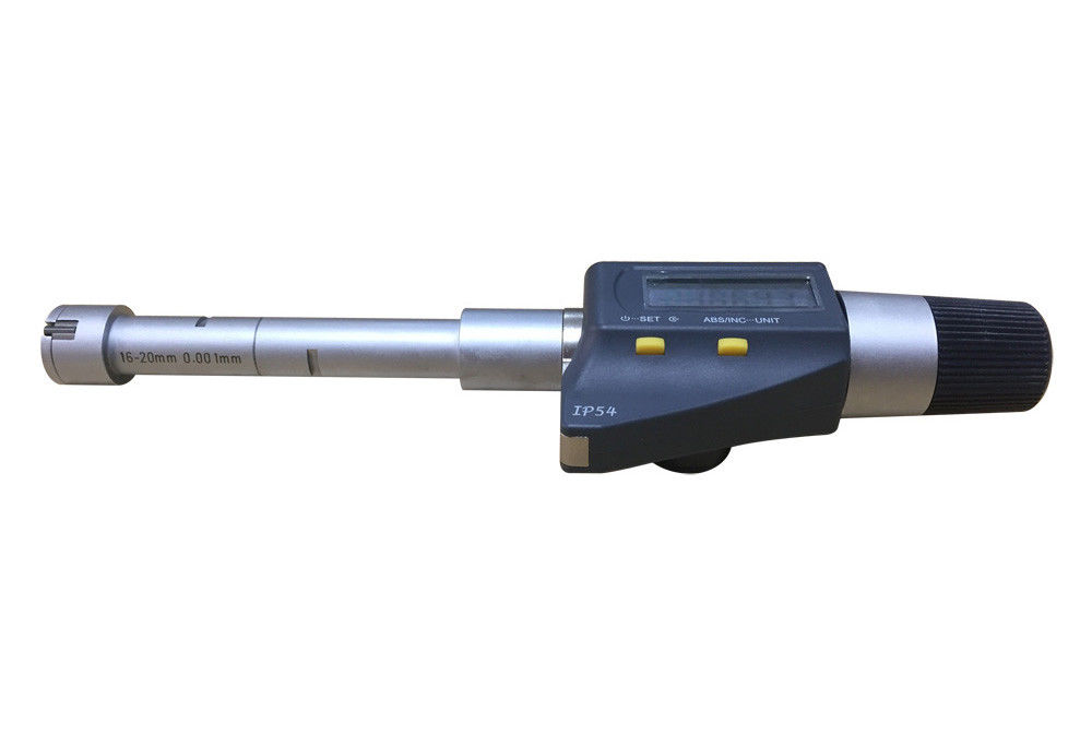 Electronic Digital Three Point Internal Micrometer, 16-20mm, IP54 Protection Degree
