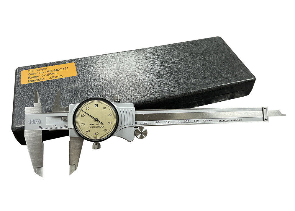 0-150mm Metal Casing Dial Caliper with 0.02mm Graduation Measuring Device