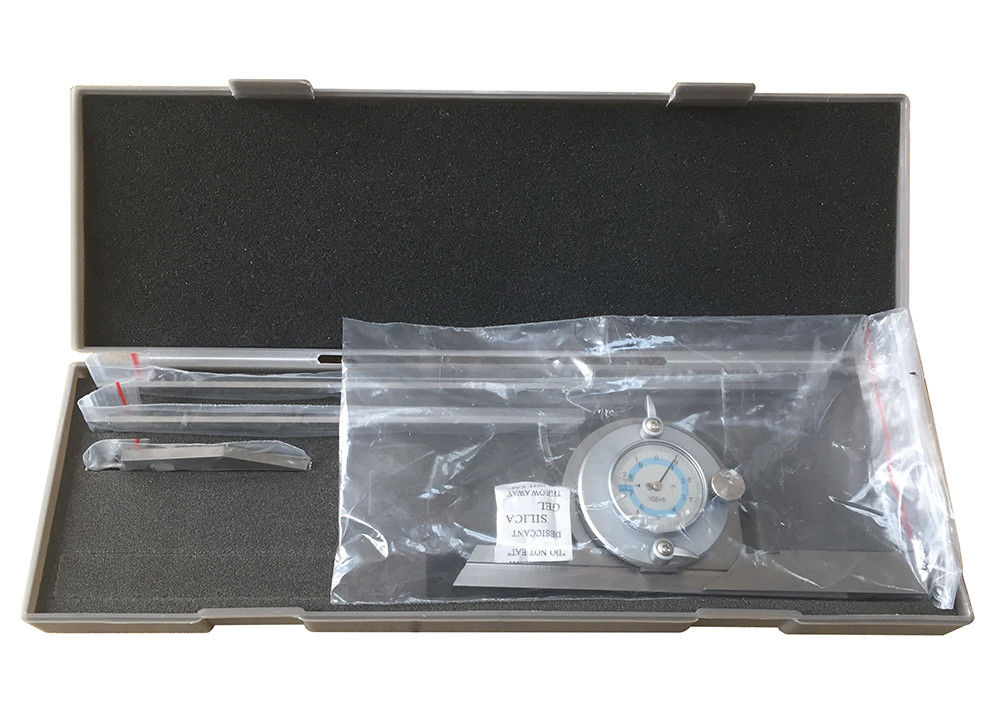 0-360 Degree Stainless Steel Dial Bevel Protractor Instrument