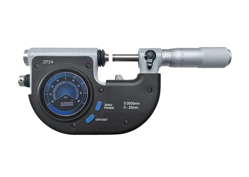 Digital Indicating Snap Micrometer Precision 0-25mm Range IP54 Protection Degree