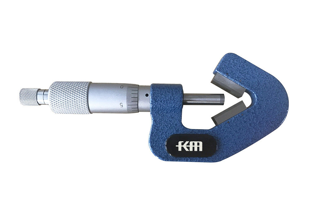 0.00008" Precision V-Anvil Micrometer with Carbide Measuring Face