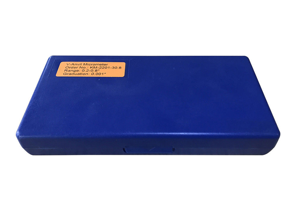 0.00008" Precision V-Anvil Micrometer with Carbide Measuring Face