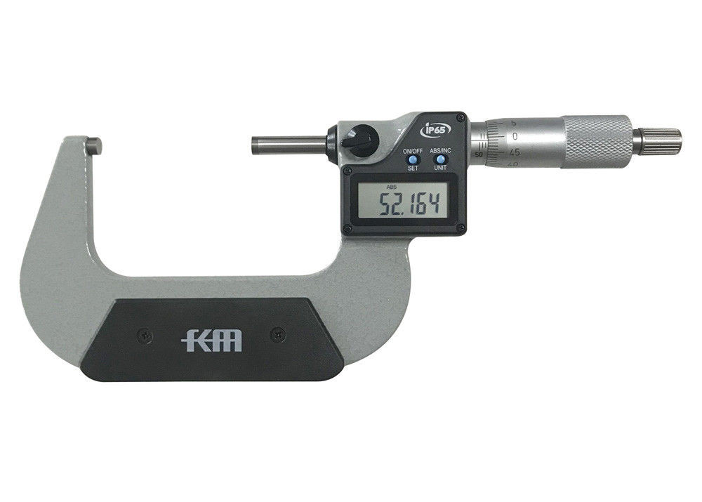 IP65 Protected 50-75mm Digital Outside Micrometer with LCD Display and 0.001mm Resolution