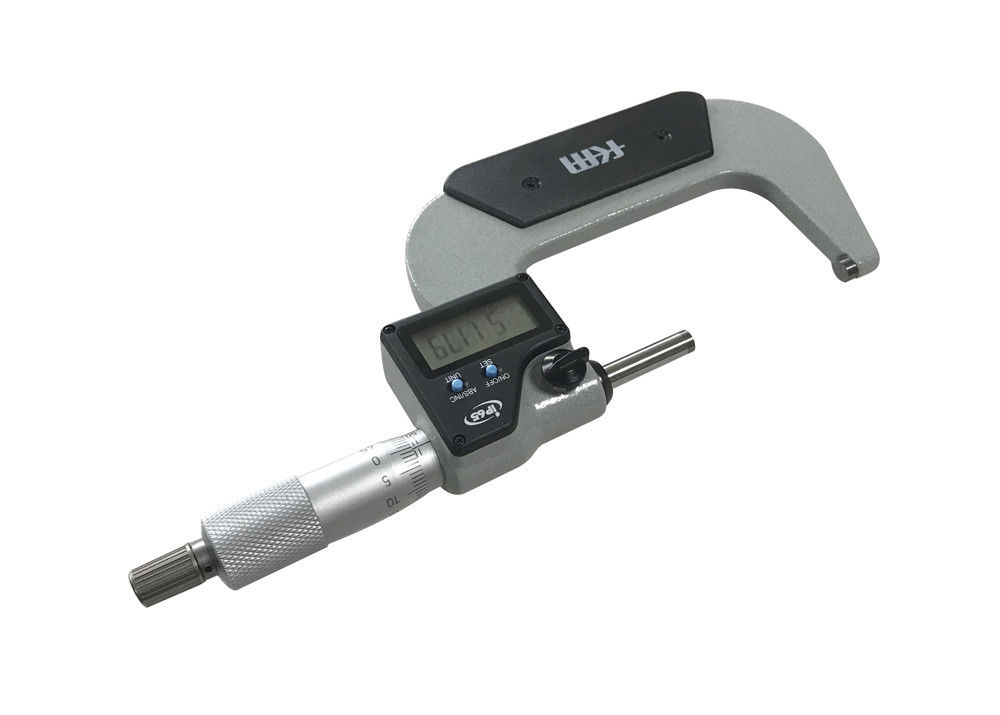 IP65 Protected 50-75mm Digital Outside Micrometer with LCD Display and 0.001mm Resolution