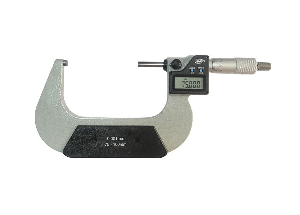 High Accuracy IP65 Protected 75-100mm Digital Outside Micrometer with Carbide Measuring Faces