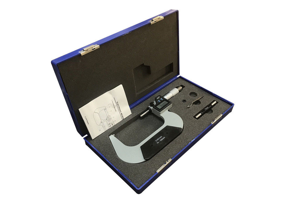High Accuracy IP65 Protected 75-100mm Digital Outside Micrometer with Carbide Measuring Faces