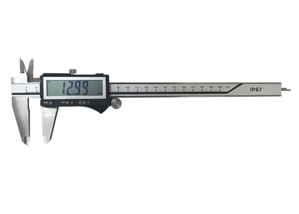 IP67 Waterproof 0-200mm/0-8'' Digital Caliper with 0.01mm/0.0005'' Resolution Data Output