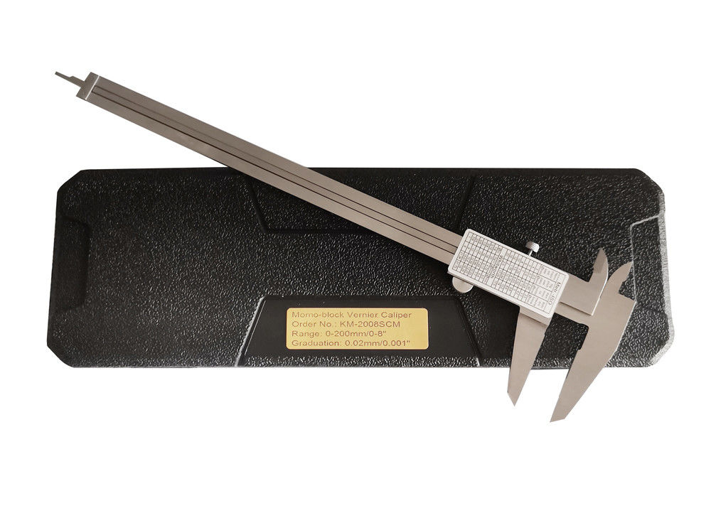 0-200mm/0-8′′ Mono-Block Vernier Caliper With Metric And Inch Measurement