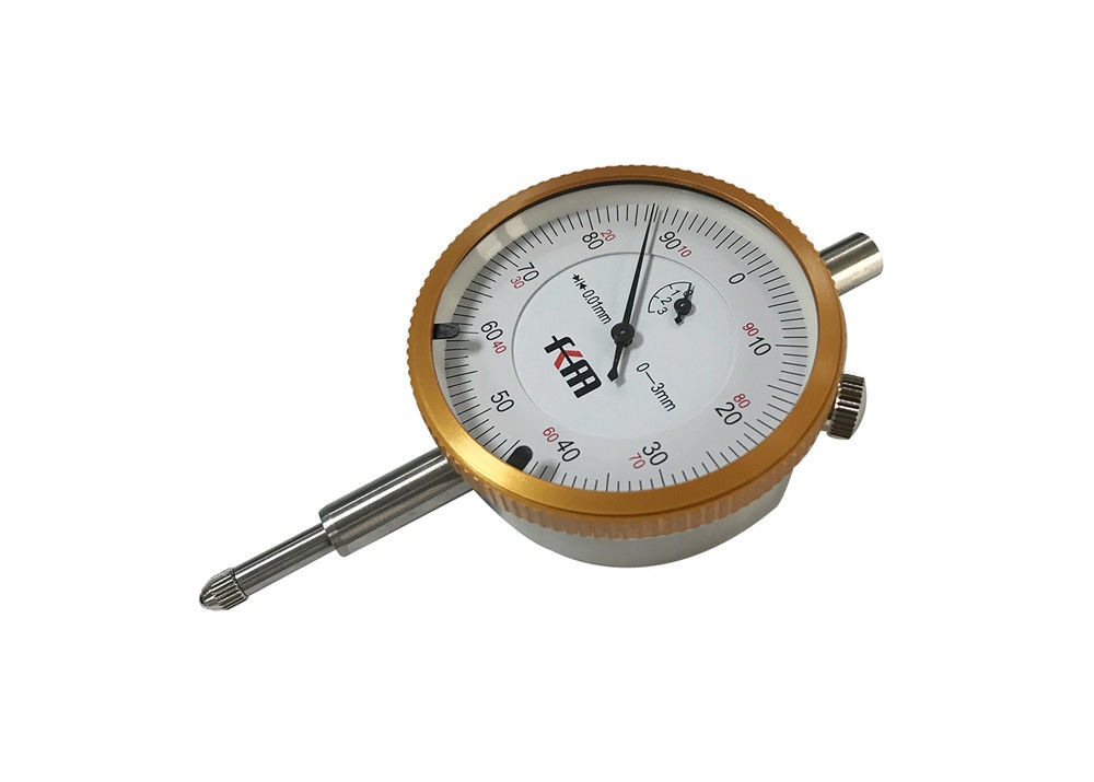 High Precision Dial Indicator CNC Lath Tool with 0-3mm Range with Golden Color Bezel