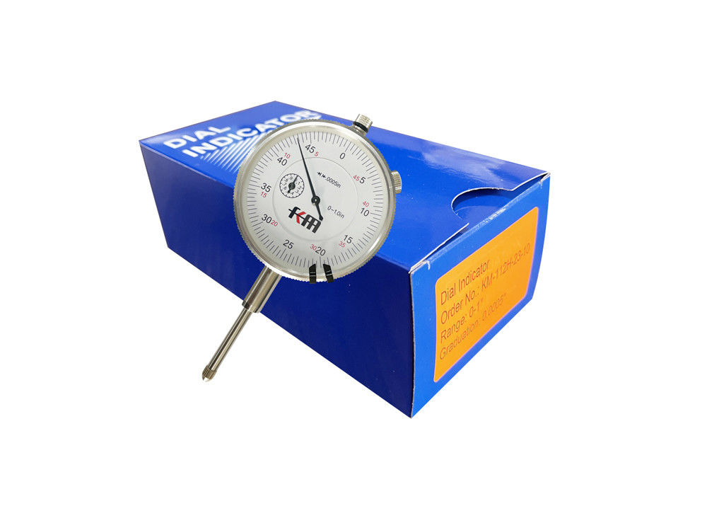 KM 0-1" Dial Indicator with 0-50 Dial Reading and High Precision 0.0005" Graduation