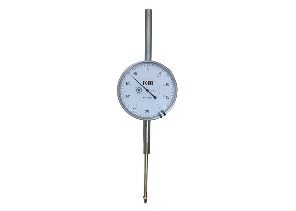 0-2" Large Range Inch Dial Indicator with 0.0005" High Precision Reading