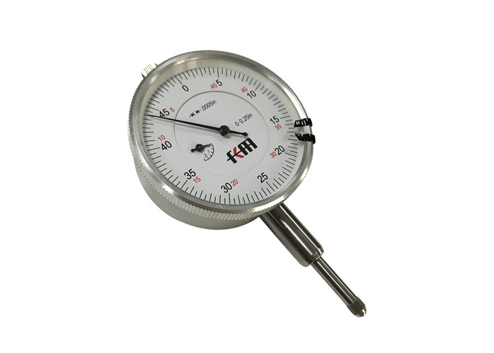 0-0.25" Range, 0-50 Dial Reading, 0.0005" Graduation Inch Dial Indicator Machine Tools