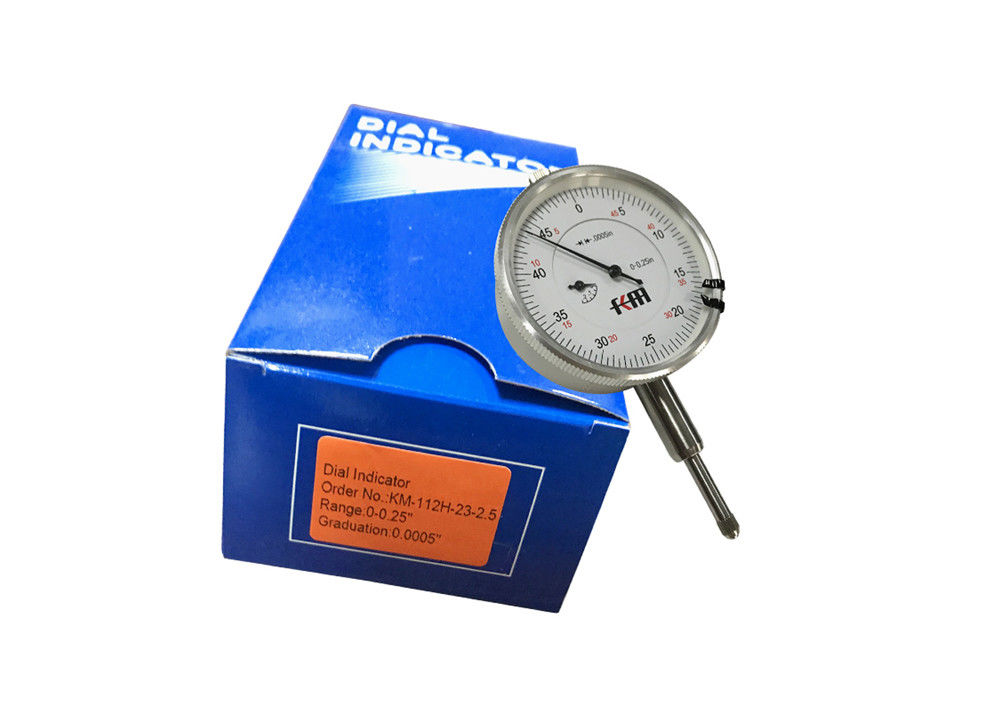 0-0.25" Range, 0-50 Dial Reading, 0.0005" Graduation Inch Dial Indicator Machine Tools