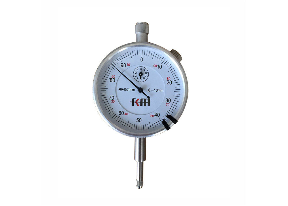 KM 0-10mm Mechanical Analog Dial Indicator Gauge with 0-100 Reading and 0.01mm Graduation
