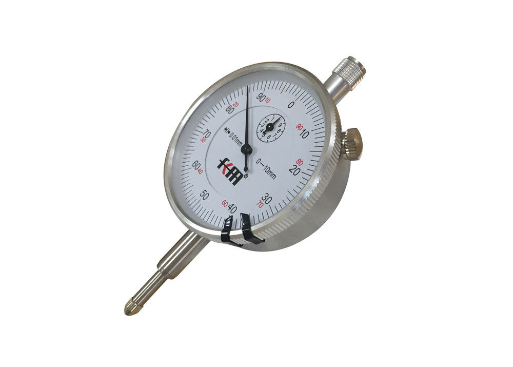 KM 0-10mm Mechanical Analog Dial Indicator Gauge with 0-100 Reading and 0.01mm Graduation