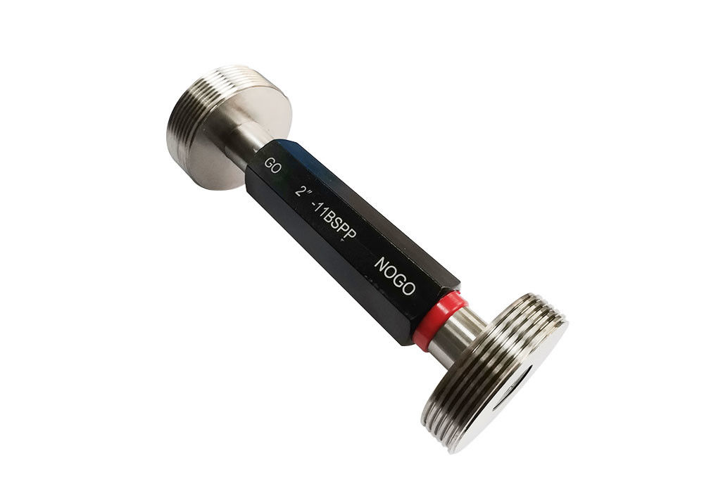BSPP Thread Plug Gauge with GO and NOGO 2''-11 Size for Pipe Fitting Quality Control