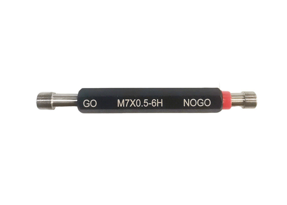Precise Metric Ring and Plug Thread Gauge for Threaded Parts M7.0 with Pitch 0.5 for Thread Measurement and Inspection