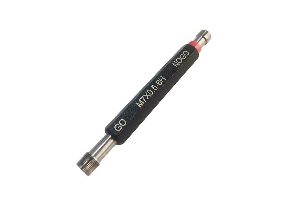 Precise Metric Ring and Plug Thread Gauge for Threaded Parts M7.0 with Pitch 0.5 for Thread Measurement and Inspection