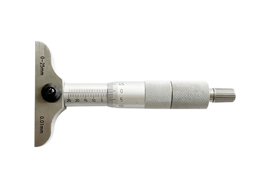 0-25mm Depth Micrometer with Interchangeable Measuring Rods For Wide Measuring Range