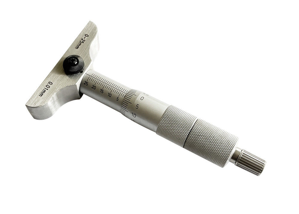 0-25mm Depth Micrometer with Interchangeable Measuring Rods For Wide Measuring Range