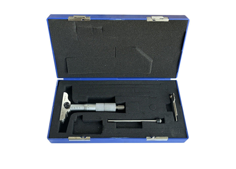 0-25mm Depth Micrometer with Interchangeable Measuring Rods For Wide Measuring Range