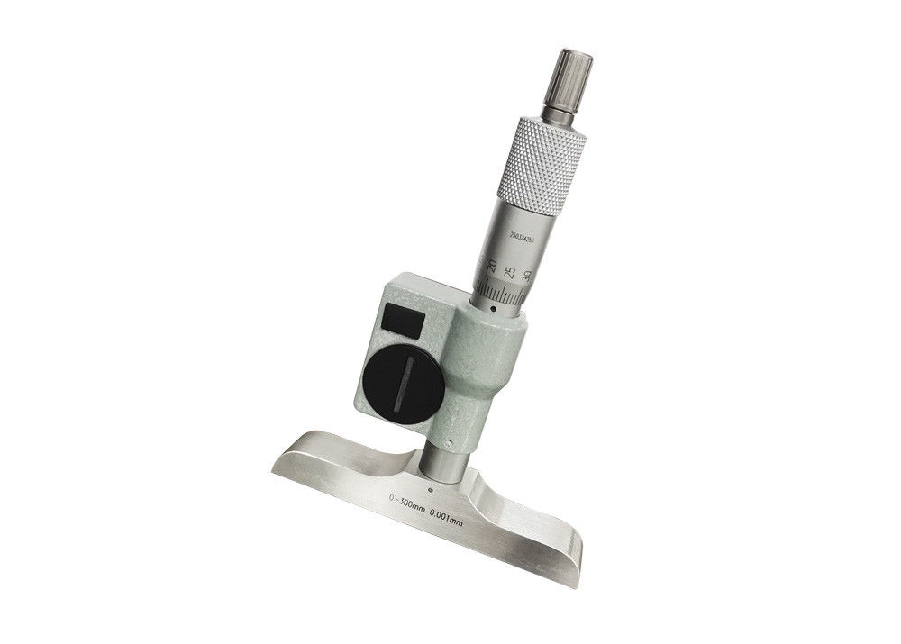 Digital Depth Micrometer 0-300mm with Interchangeable Rods for Wide Measurement