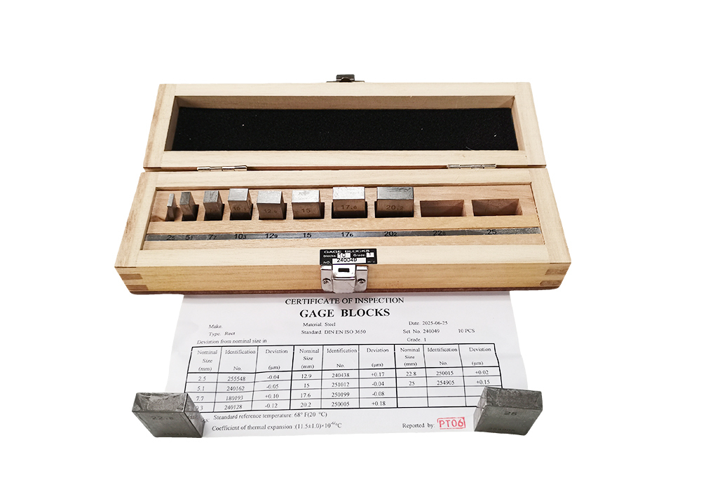 Rectangular Gauge Block Set 10Pcs Grade 1 For Laboratory Inspection And Calibration