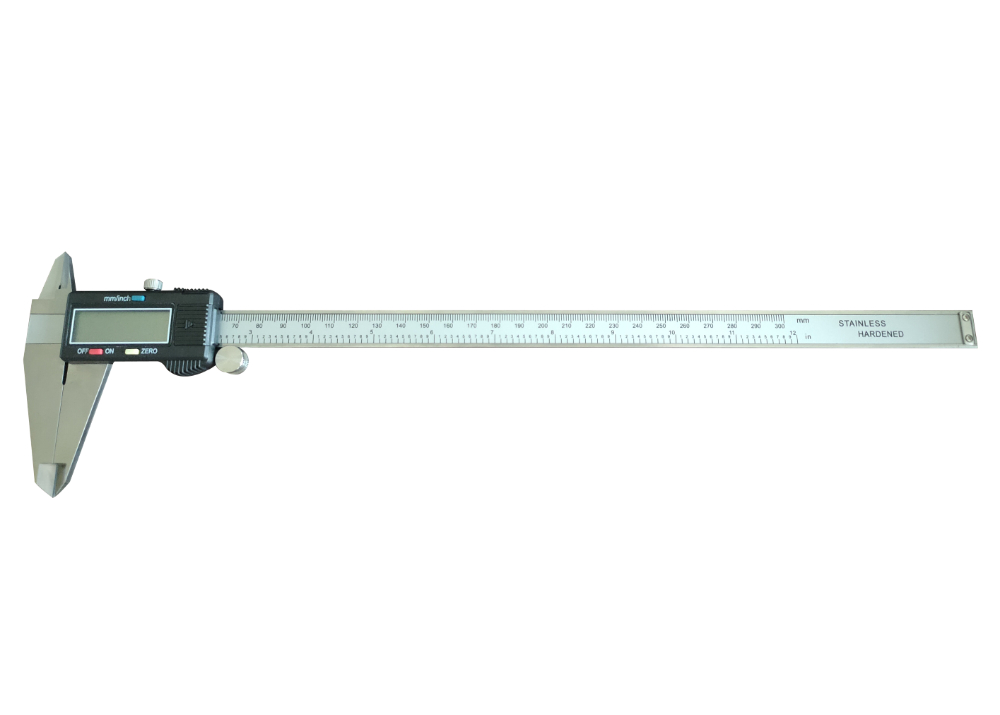 0-300mm/0-12" Stainless Steel Digital Vernier Caliper with Large LCD for Easy Reading