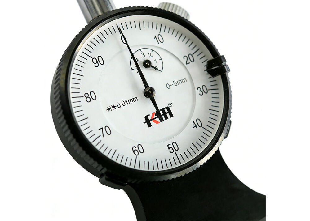 High Precision Oil Pipe Thread Measuring Tools 0-3mm Range, 0.01mm Graduation Crackle Gauge for Checking Concave Mark and Crackle of Pipe