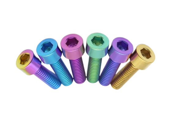 GR1 Titanium Alloy Hex Socket Cap Screw M5 X 20mm DIN 912 Polishing Surface